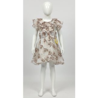 Floral chiffon girls dress ruffle sleeve party wear India