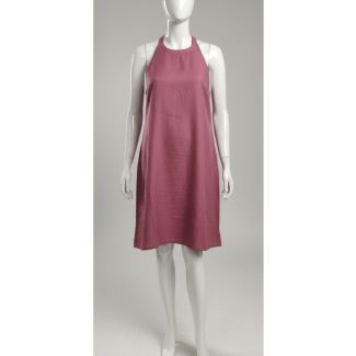 Mauve halter neck sleeveless cotton dress India