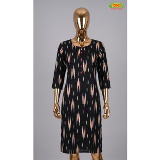 Women's maroon full sleeve cotton party wear kurti available in India