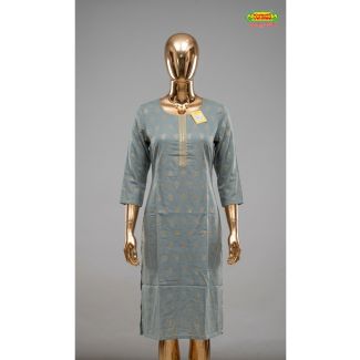 Women's maroon floral print full sleeve party wear cotton kurti in India
