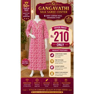 Women's Pink Floral Rayon A-Line Kurti 3/4 Sleeve Online India