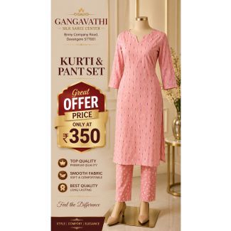 Women's Pink Printed Kurti Set India