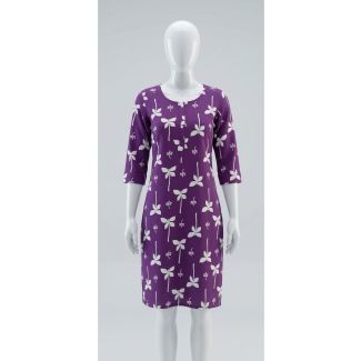 Women's Purple Floral Rayon Kurti India