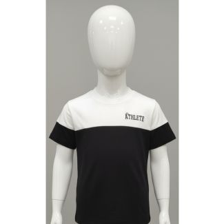 Black and white kids t-shirt athlete print India