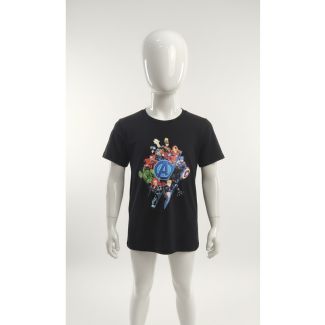 Black Avengers graphic print kids t-shirt India
