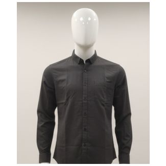 Black cotton shirt with full sleeves