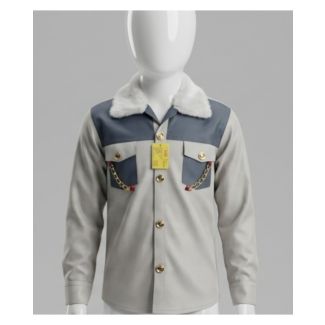 Boys grey color block full sleeve shirt for stylish kids wear India