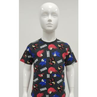Grey Sonic the Hedgehog Print Kids T-Shirt