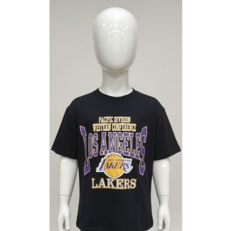 Kids black Los Angeles Lakers graphic cotton t-shirt India