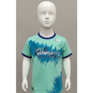 Kids mint green graphic print short sleeve cotton t-shirt India