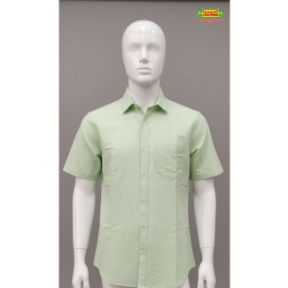 Light green cotton men's shirt short sleeve daily wear India