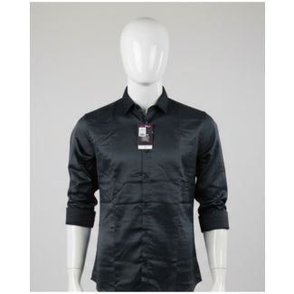 Men's Black Slim Fit Casual Shirt Full Sleeve India