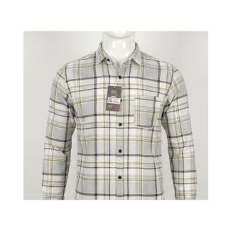 Mens Grey Plaid Cotton Slim Fit Full Sleeve Casual Shirt India