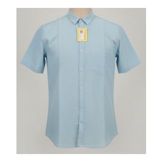 Men's light blue cotton shirt half sleeve casual wear