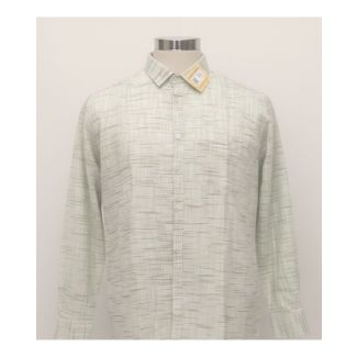 Men's mint green textured cotton full sleeve shirt