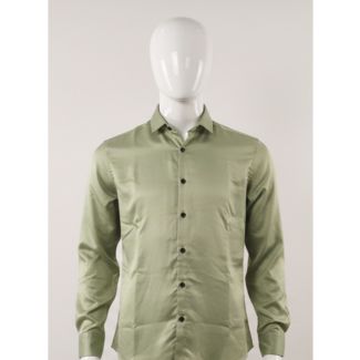 Men's olive green casual shirt full sleeve classic India