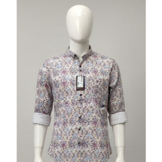 Men's patterned shirt 3/4 sleeve button-down casual India
