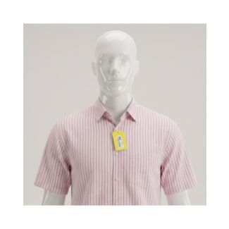 Mens Pink and Grey Striped Cotton Half Sleeve Shirt for summer wear in India
