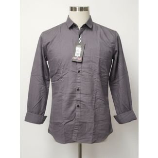 Men's Charcoal Grey Cotton Shirt Full Sleeve - Gangavathi Exports