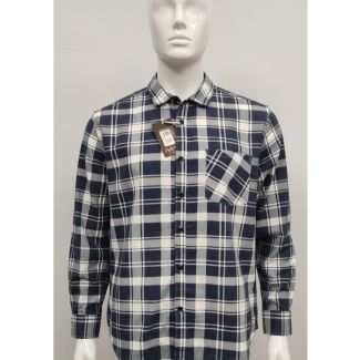 Navy blue checkered cotton shirt full sleeve India