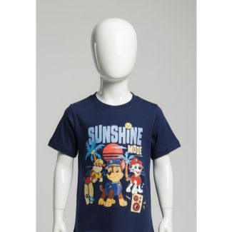 Navy blue kids graphic print cotton t-shirt half sleeve India