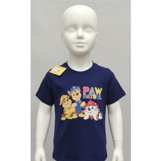 Navy blue Paw Patrol cotton t-shirt for kids in India