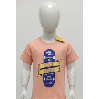 Peach kids t-shirt skateboard graphic crew neck India