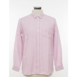 Pink striped cotton men's shirt full sleeve - classic and affordable