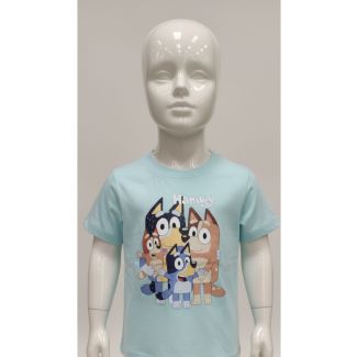 Sky blue kids cartoon print cotton t-shirt India