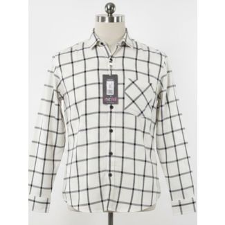 White and black checkered cotton men's shirt - Gangavathi Exports