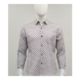 White Sanganeri print cotton slim fit shirt India