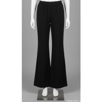 Black flared pants with elastic waistband India