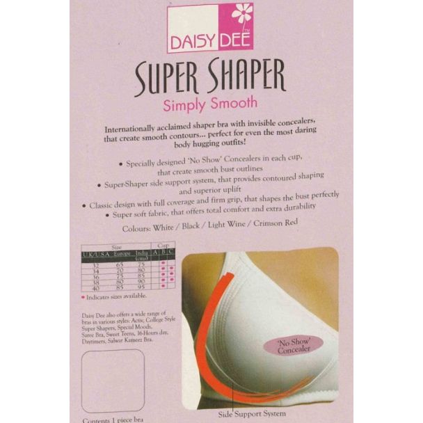 Back Card Image:
Daisy Dee Super Shaper Simply Smooth bra packaging back side