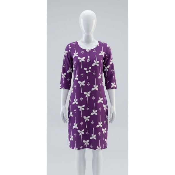 Women's Purple Floral Rayon Kurti India