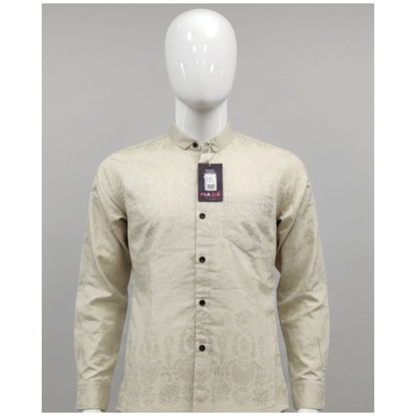 Beige paisley print men's full sleeve casual shirt India