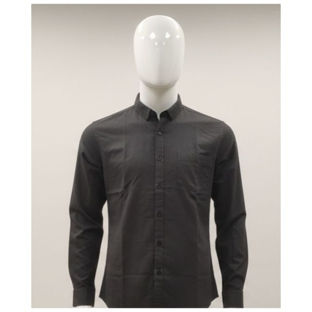 Black cotton shirt with full sleeves