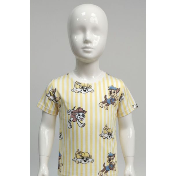 Kids yellow striped Paw Patrol t-shirt short sleeve India