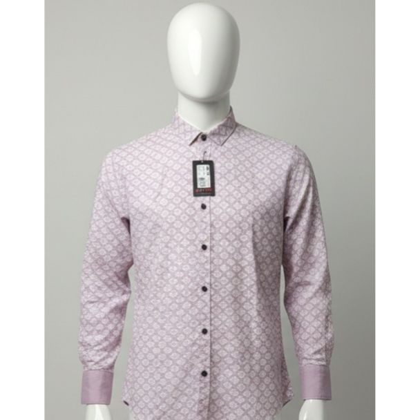 Lilac geometric print cotton casual shirt full sleeve India