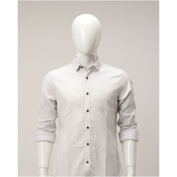 Men's light color patterned casual shirt full sleeve
