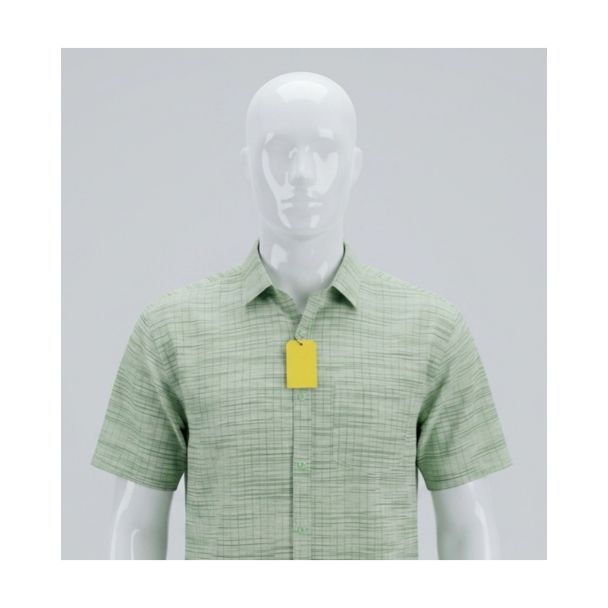 Mens light green textured cotton half sleeve casual shirt for men in India