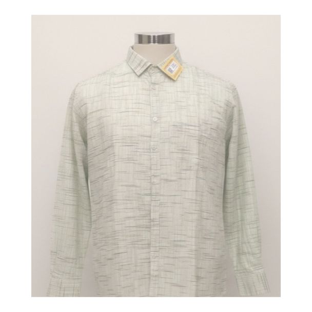 Men's mint green textured cotton full sleeve shirt