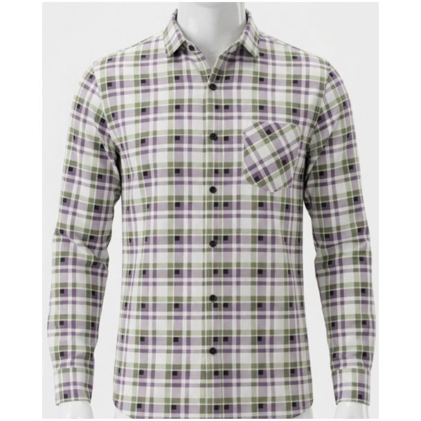 Mens Multicolor Checkered Slim Fit Cotton Casual Shirt for men in India