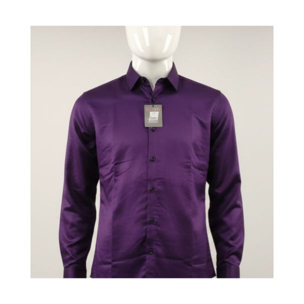 Men's solid purple formal shirt full sleeve India