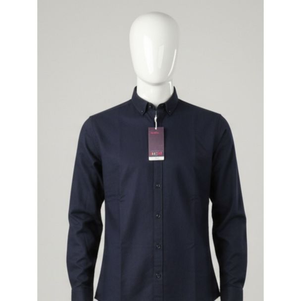 Navy blue cotton men's casual shirt full sleeve India